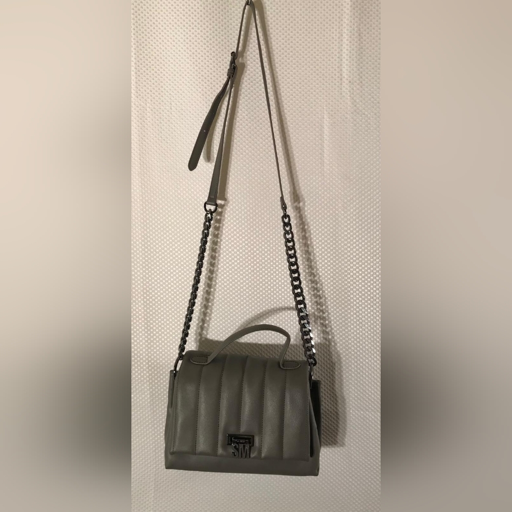 Steve Madden Olive Green Crossbody Bag with Chain Strap